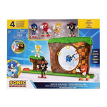 سونيك منطقة التلال الخضراء مع مجسمات شخصيات كرتونية Sonic