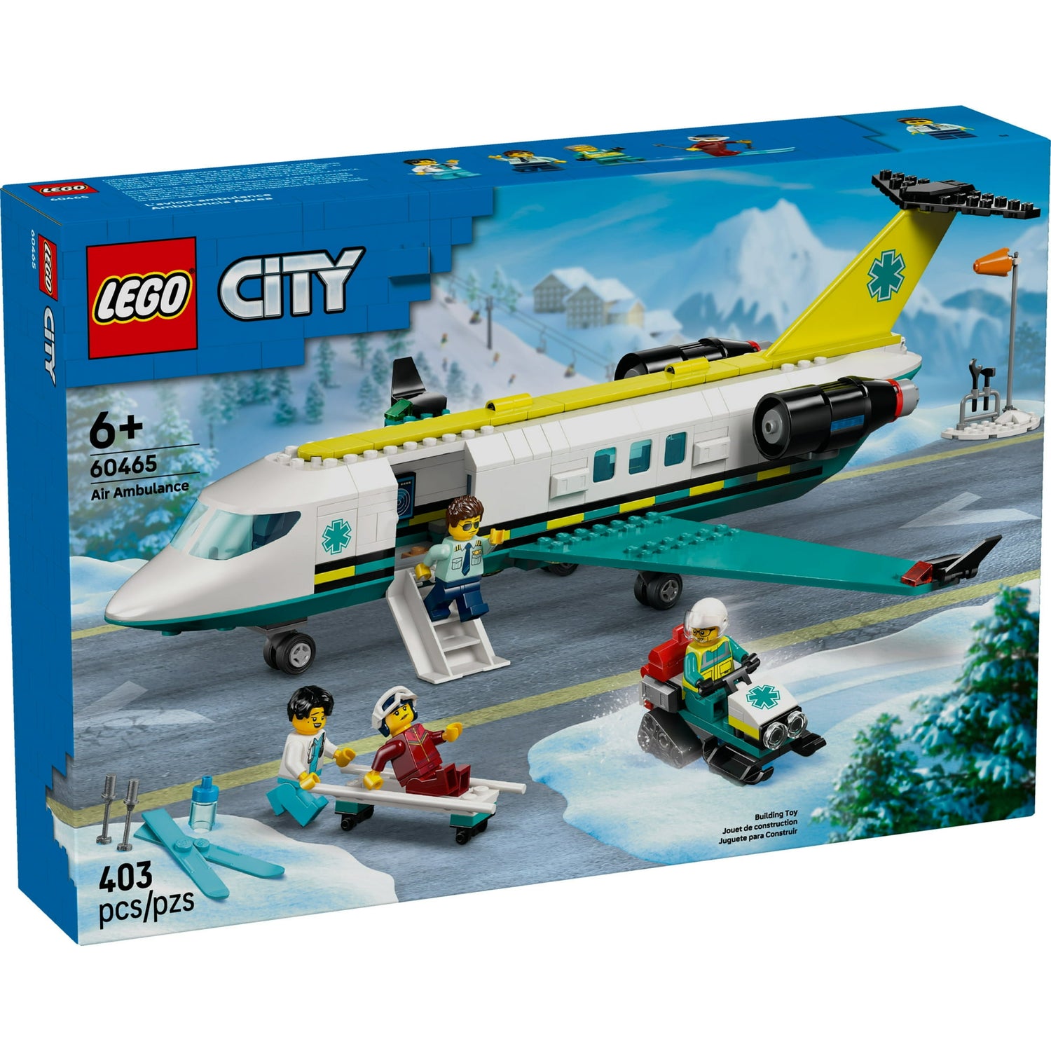 ليجو 60465 سيتي طائرة إسعاف الطوارئ مكعبات التركيب LEGO