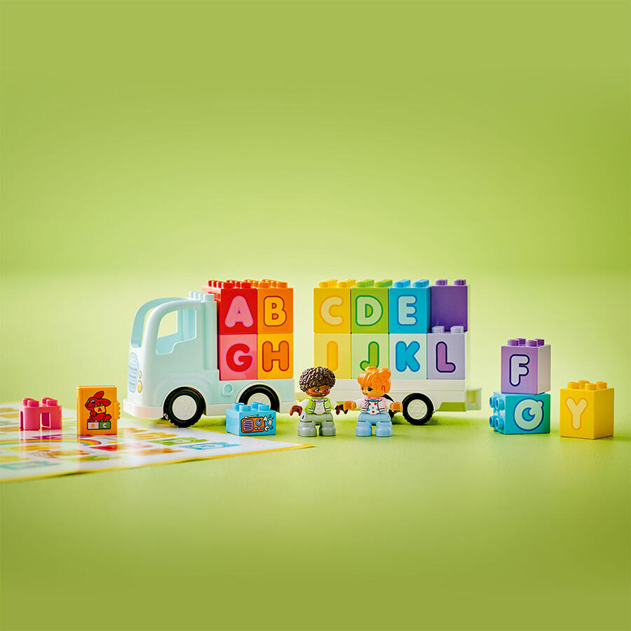 ليجو دبلو لعبة مكعبات بناء شاحنة تاون الابجدية مكعبات التركيب LEGO