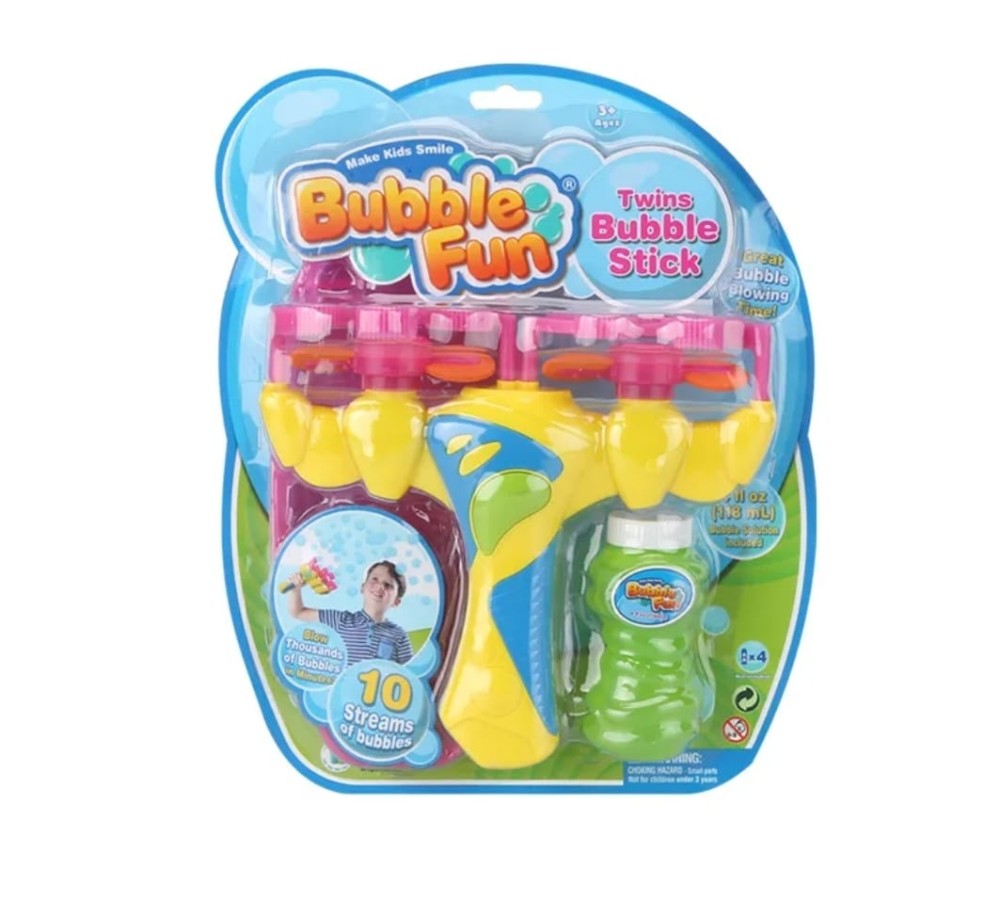 بابل فن لعبة عصاة الفقاعات السحرية اصفر فقاعات الماء والصابون Bubble FUN