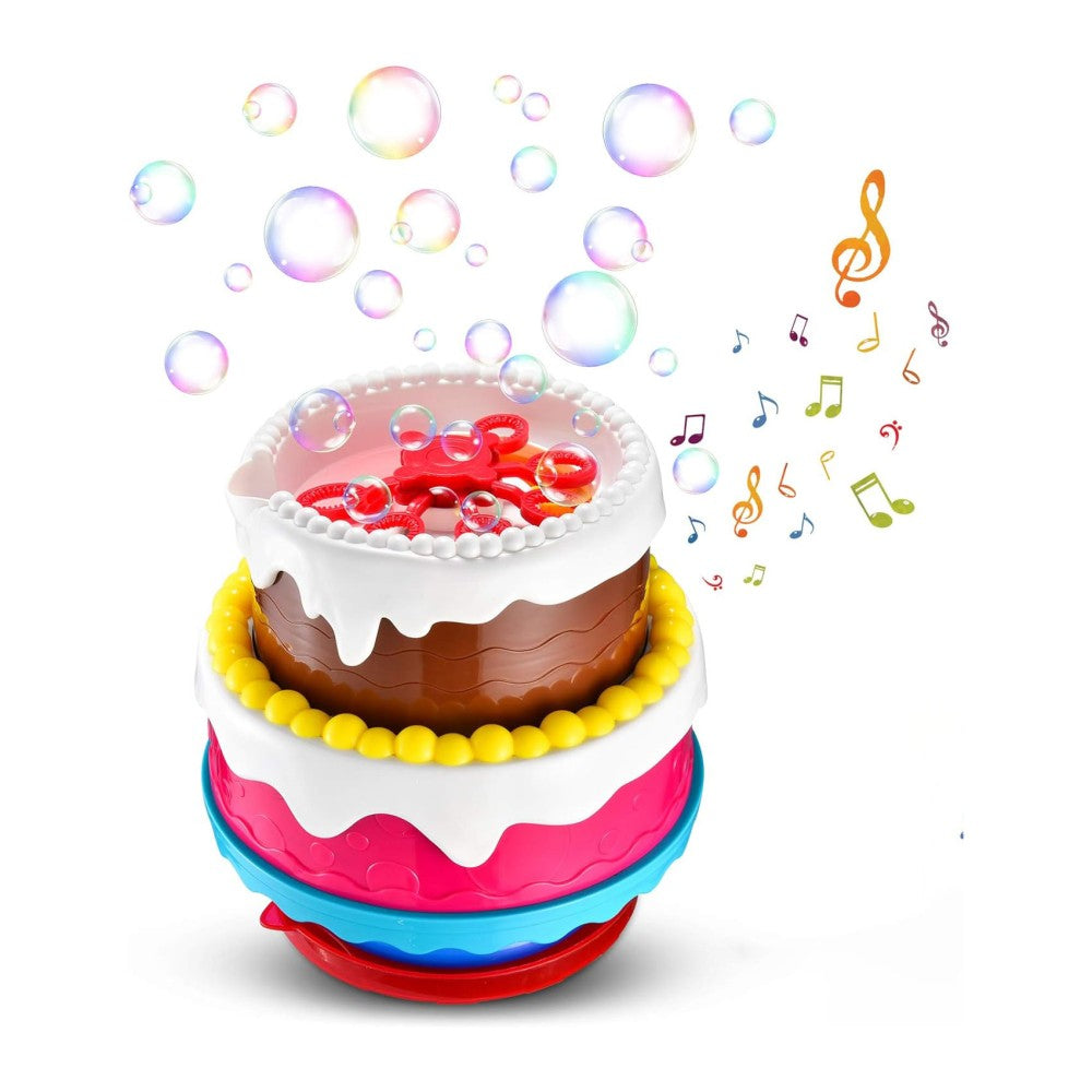 بابل فن لعبة الة صنع الفقاعات علي شكل كعكة عيد الميلاد فقاعات الماء والصابون Bubble FUN