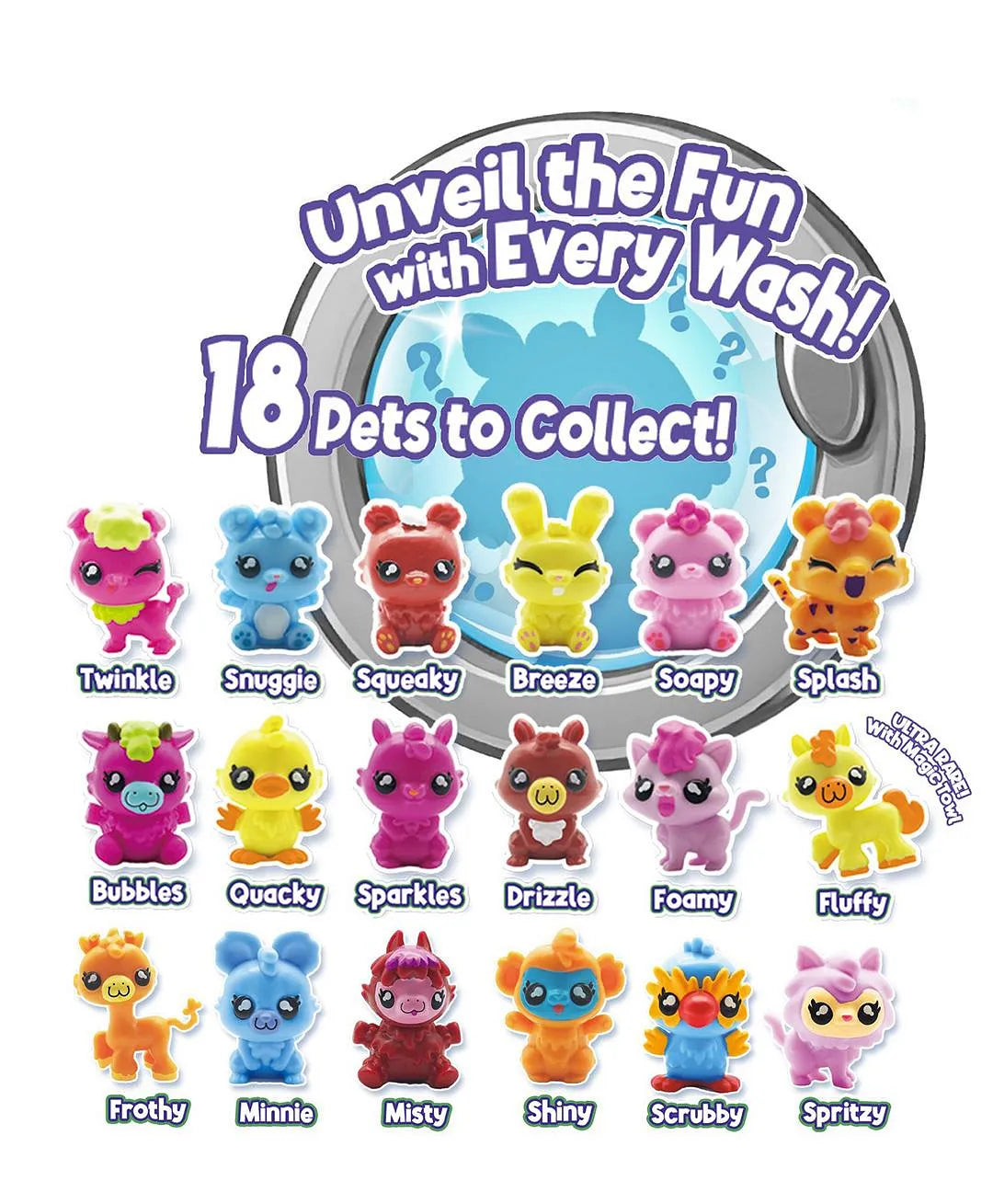 واشلينغز مجموعة ألعاب مفاجئة المجسمات Washlings