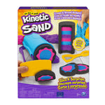 كينتيك ساند الرمل الاسود والبينك والازرق مع 7 ادوات الرمل الحركي تشكيل الرمل Kinetic SAND