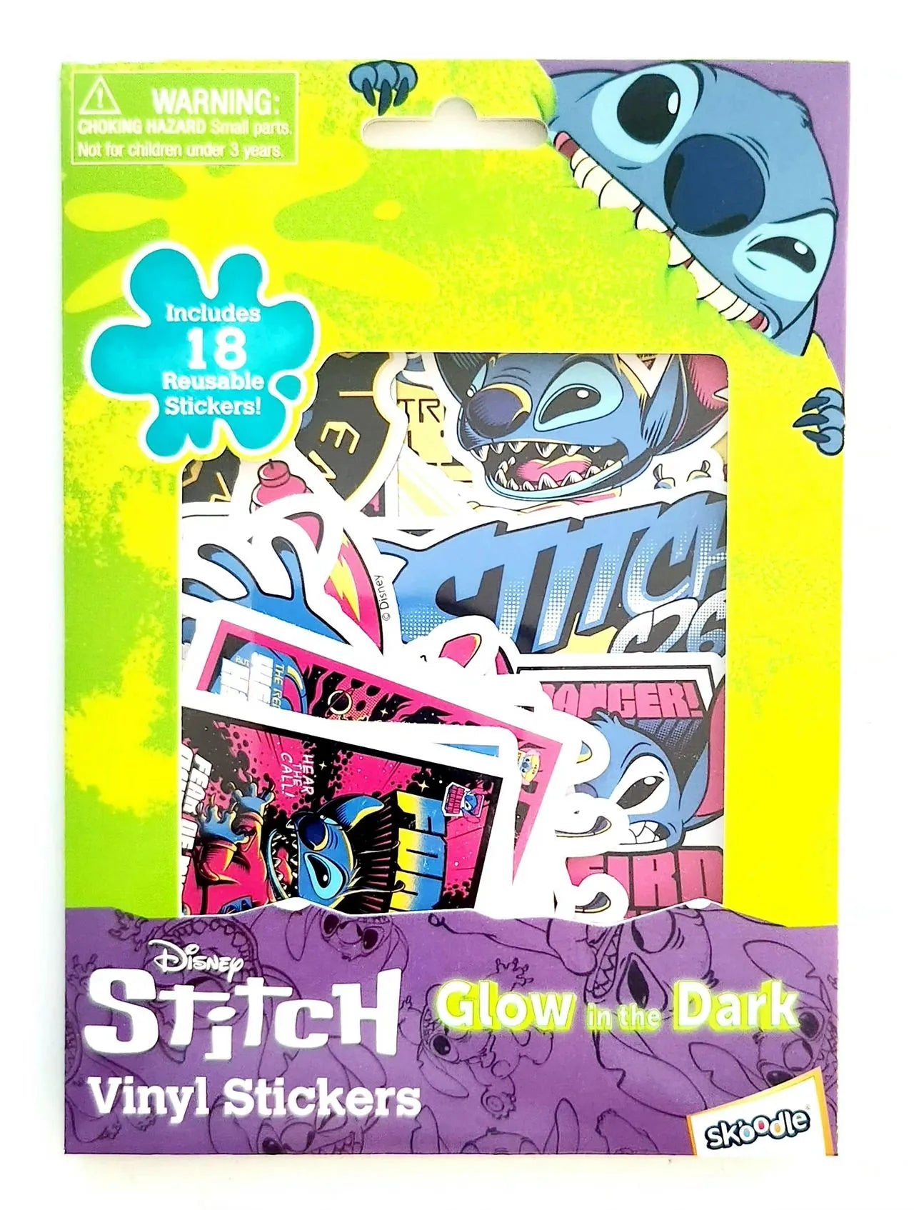 ديزني ملصقات ستيتش المضيئة في الظلام رسم و تلوين Disney