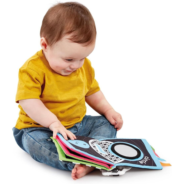 التعليم المبكر كتاب حسي بالأبيض والأسود مواليد تفاعلي ELC