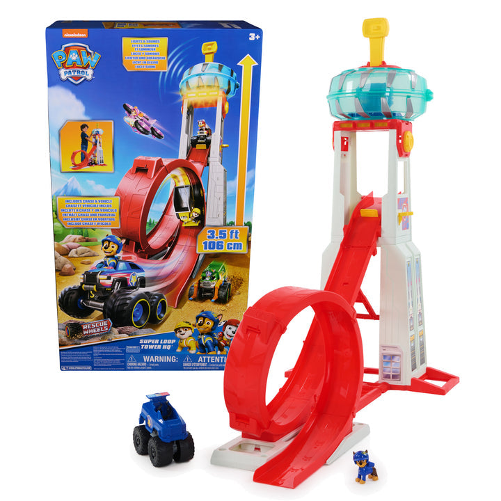 باو باترول برج المقر الرئيسي لمركبات الإنقاذ مع مسار مركبات مع مسار Paw Patrol
