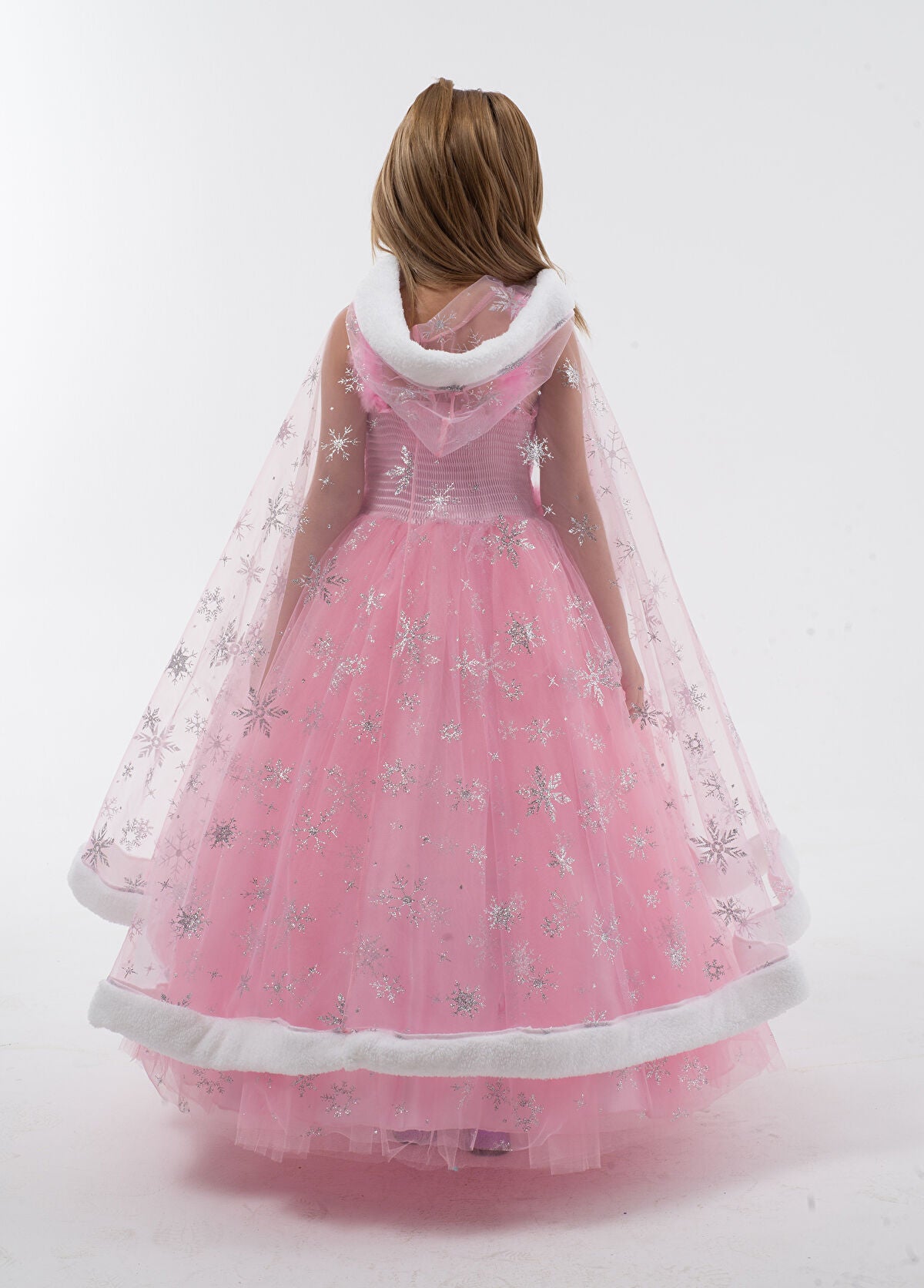 فيري لاند زي عباءة الثلج الوردي الملابس التنكرية Fairy Land