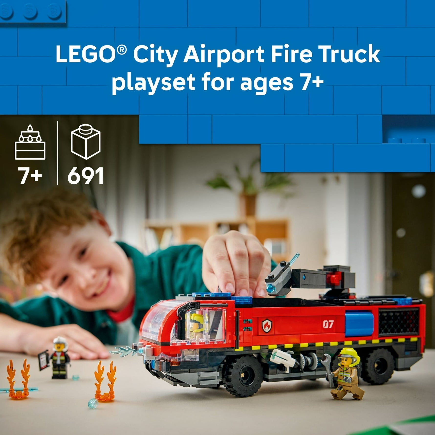 ليجو 60499 سيتي شاحنة إطفاء المطار مكعبات التركيب LEGO