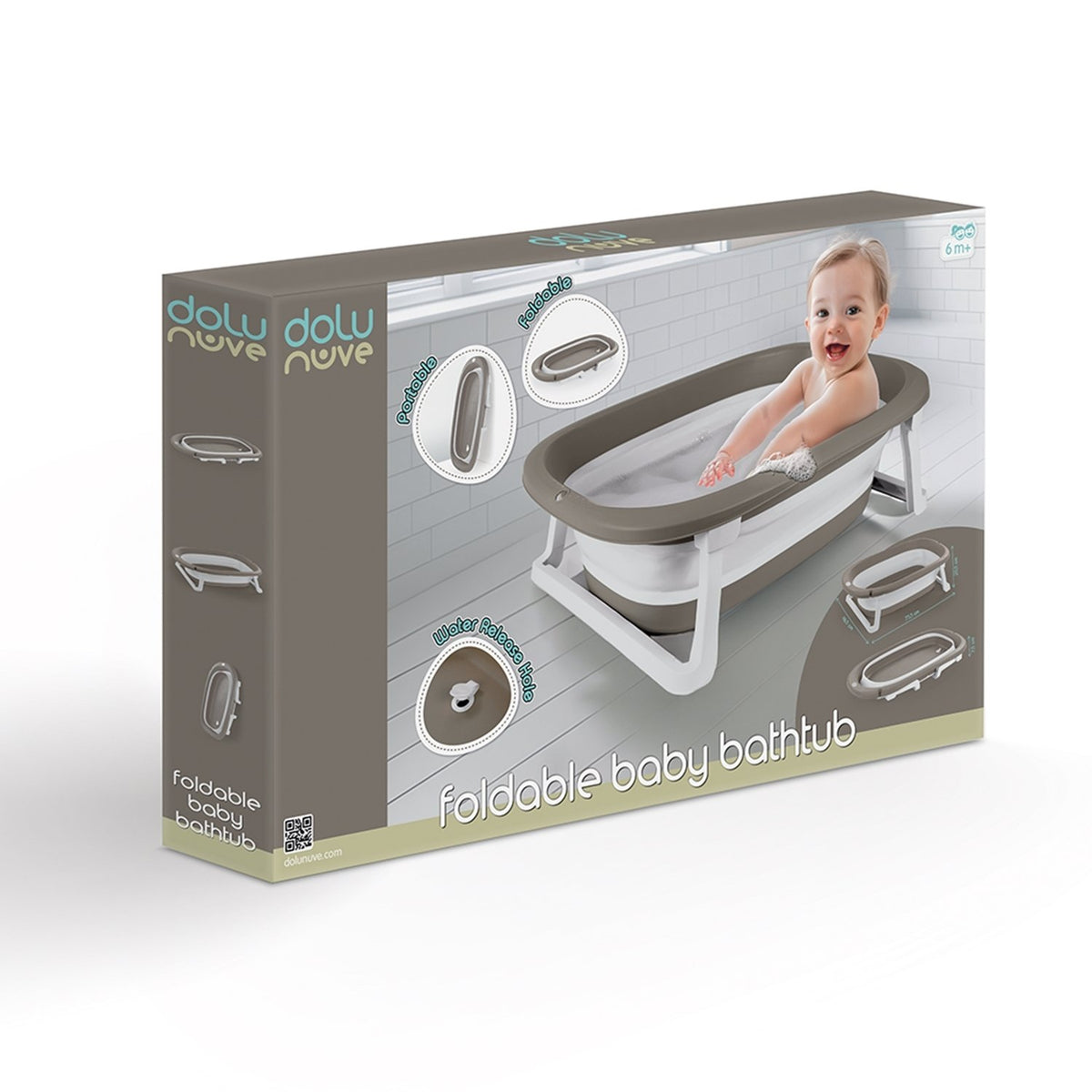 دولو حوض استحمام الاطفال بني مواليد Dolu