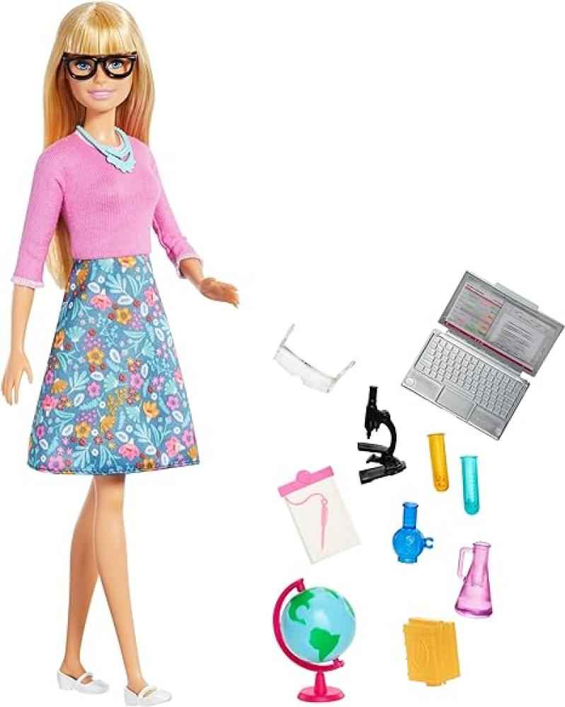باربي دمية المعلمة مع 10 أكسسوارات للتعليم دمية مع اكسسوارات Barbie
