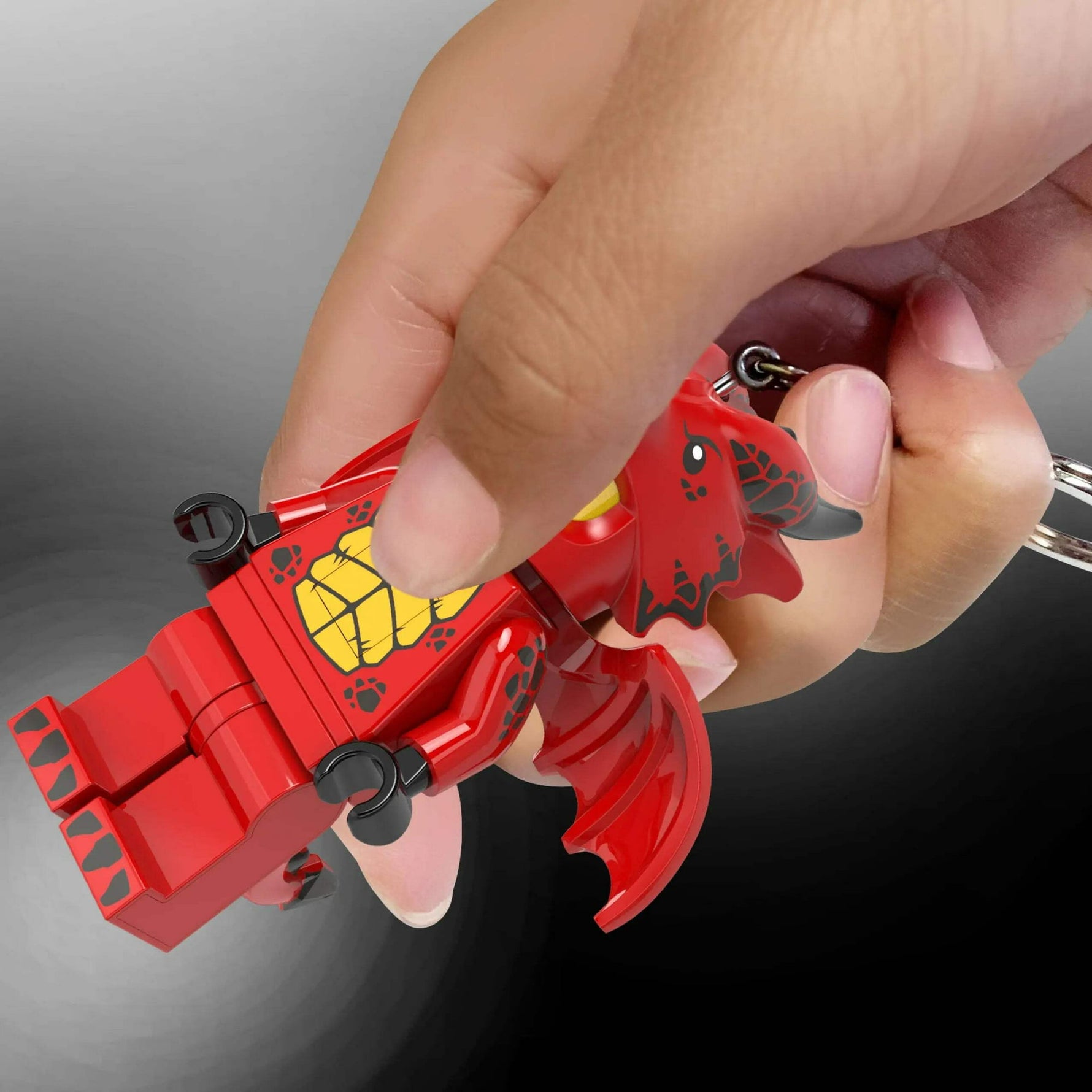 ليجو اي كيو سلسلة مفاتيح دراغون سوت غاي مكعبات التركيب LEGO