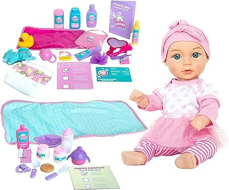 بيبي امورا العناية مع دمية 37 سم دمى المواليد Baby Amoura