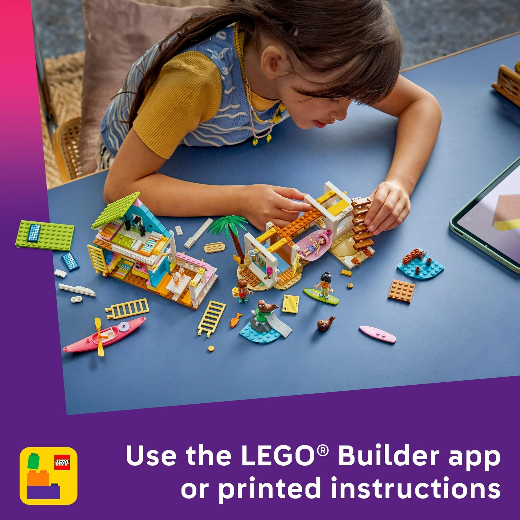 ليجو 42699 فريندز بيت شاطئي مع فقمات مكعبات التركيب LEGO