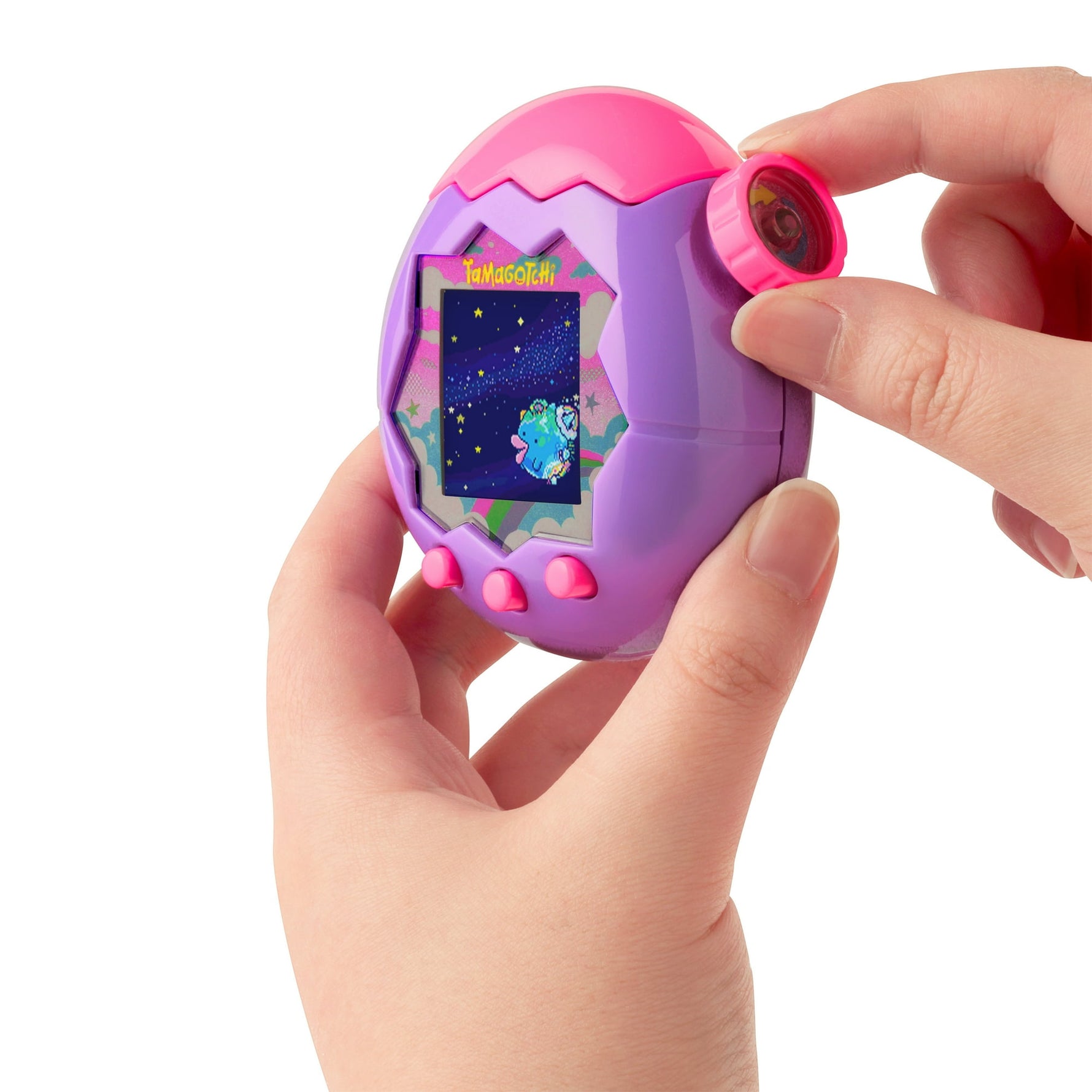 تاماجوتشي حيوان أليف إلكتروني وردي وأرجواني ألعاب الكترونية Tamagotchi