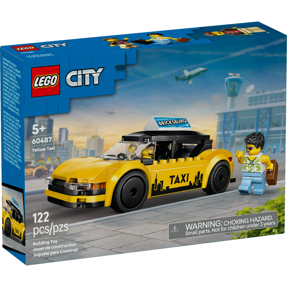 ليجو 60487 سيتي سيارة التاكسي الأصفر مكعبات التركيب LEGO