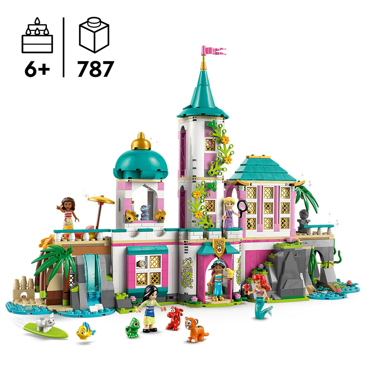 ليجو 43267 ديزني قلعة الأميرة والحيوانات الأليفة مكعبات التركيب LEGO