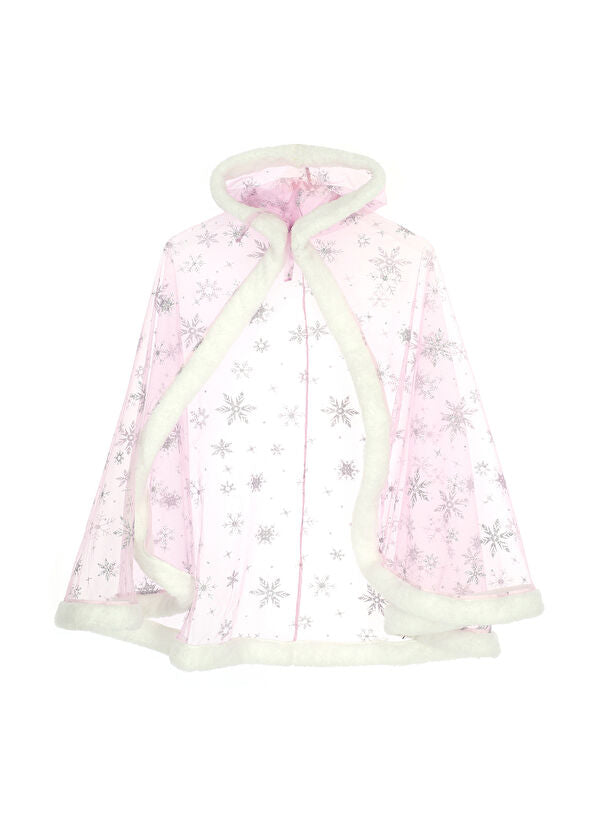 فيري لاند زي عباءة الثلج الوردي الملابس التنكرية Fairy Land