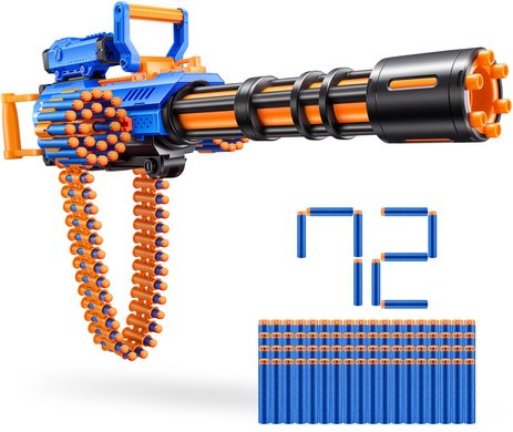 اكس شوت مسدس إيج فاير جاتلينج المزود بمحرك من الجنون مع حامل ثلاثي القوائم مسدسات مطاطية Zuru