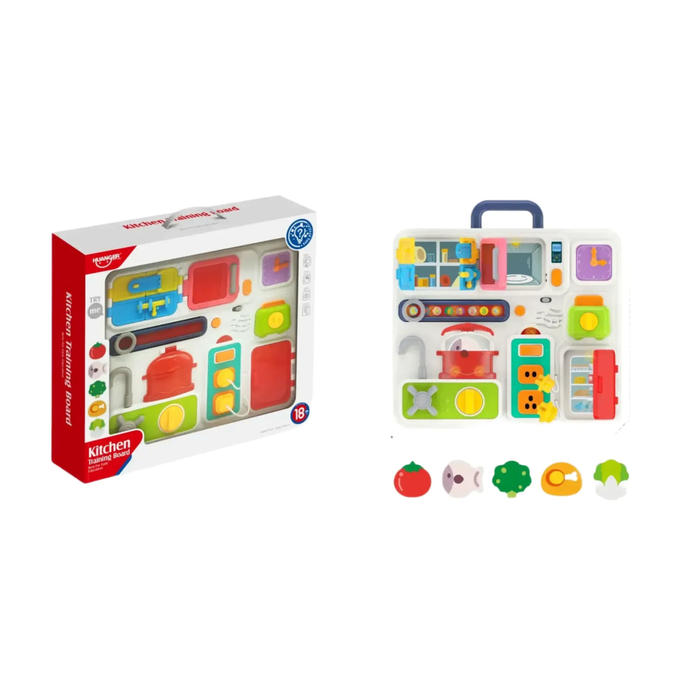 هوانجر ألعاب المطبخ مع إضاءة وموسيقى مواليد تفاعلي HUANGER