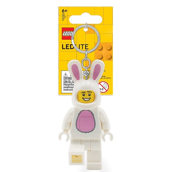 ليجو ميني فيجرز سلسلة مفاتيح شخصيات مع إضاءة أرنب أبيض مكعبات التركيب LEGO