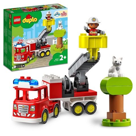 ليجو مكعبات بناء شاحنة الإطفاء مكعبات التركيب LEGO