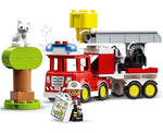 ليجو مكعبات بناء شاحنة الإطفاء مكعبات التركيب LEGO