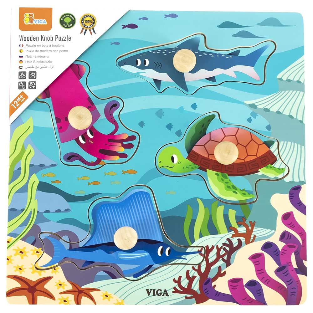 فيجا لعبة بزل الحيوانات البحرية 4 قطع العاب البزل VIGA