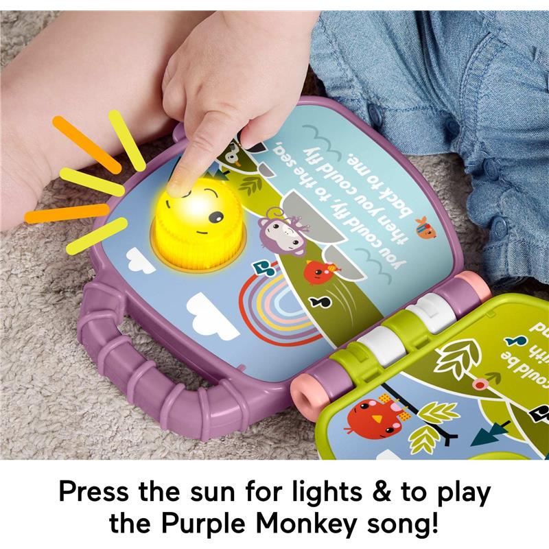 فيشر برايس كتاب القرد الأرجواني التفاعلي مواليد تفاعلي Fisher-Price