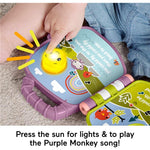 فيشر برايس كتاب القرد الأرجواني التفاعلي مواليد تفاعلي Fisher-Price