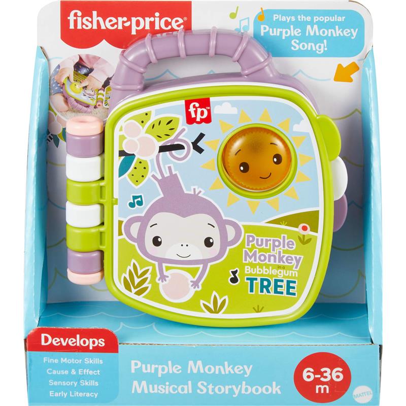 فيشر برايس كتاب القرد الأرجواني التفاعلي مواليد تفاعلي Fisher-Price