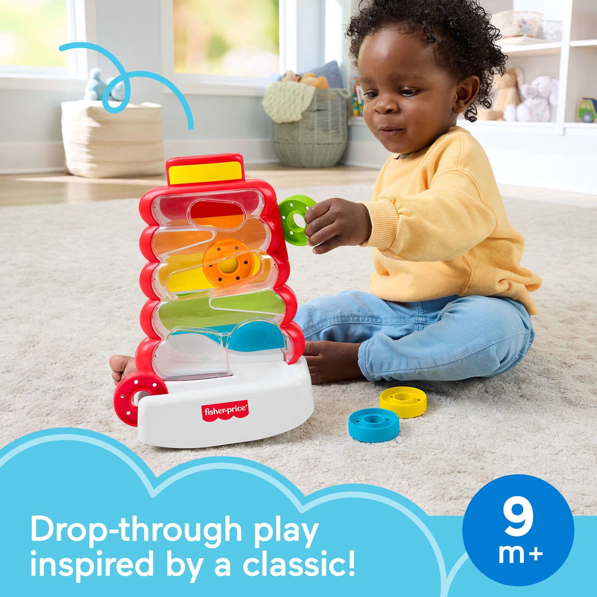 فيشر برايس لعبة سقوط الحلقات التعليمية للأطفال العاب تعليمية Fisher-Price