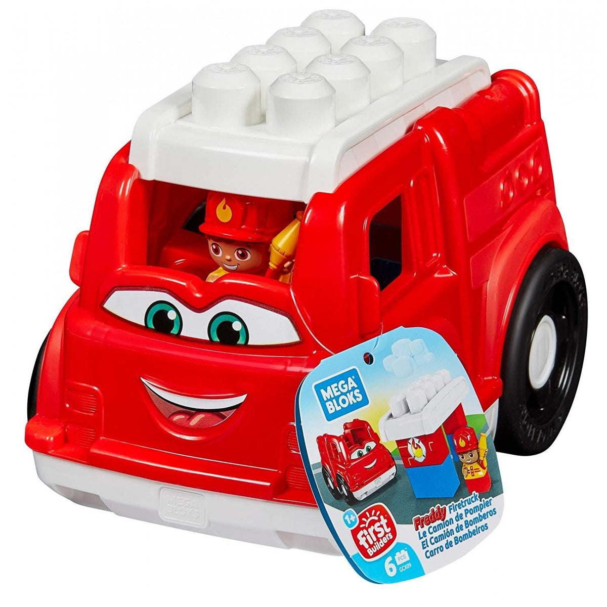 ميجا بلوكس شاحنة إطفاء فريدي المكعبات الكبيرة MEGA BLOKS