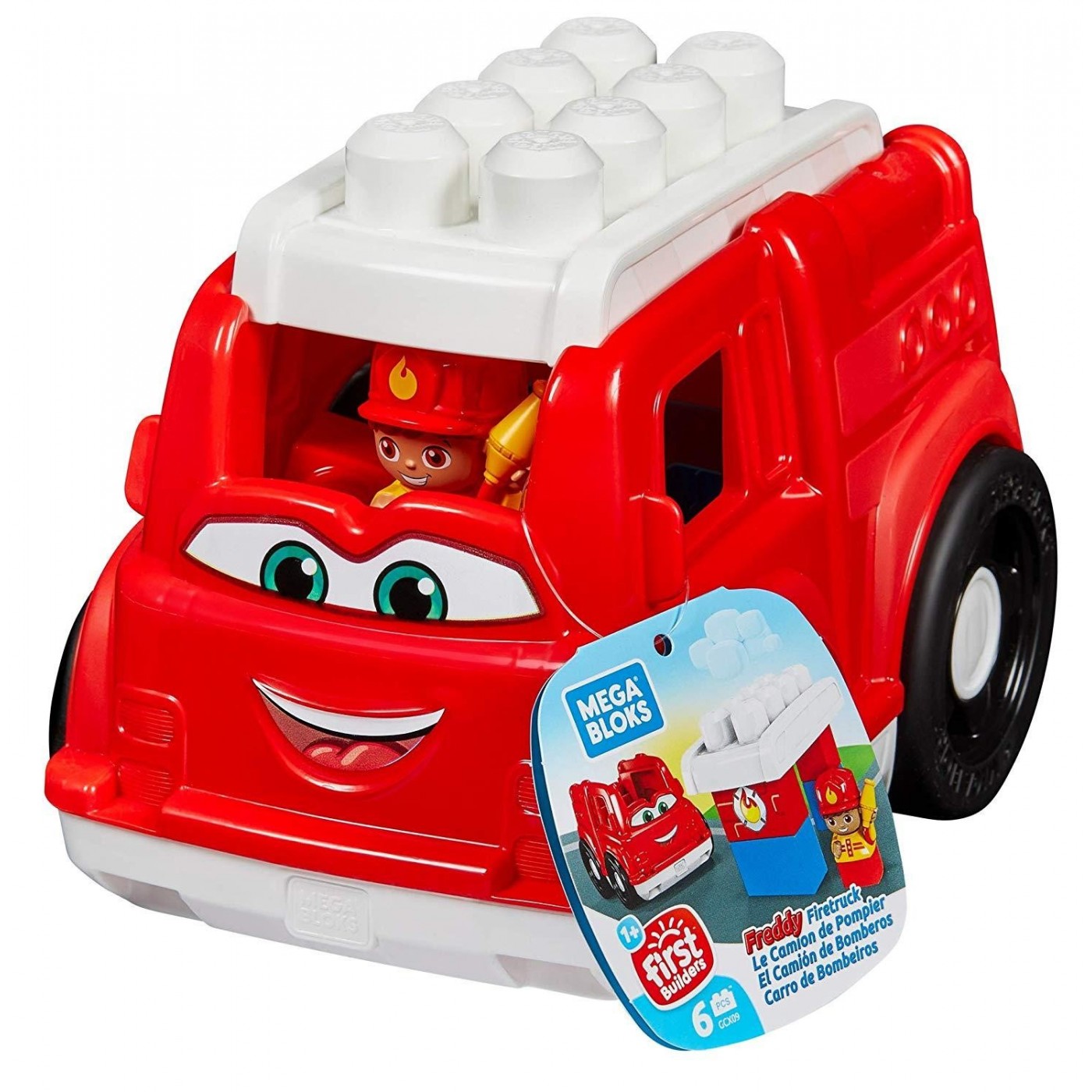 ميجا بلوكس شاحنة إطفاء فريدي المكعبات الكبيرة MEGA BLOKS