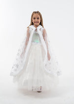 فيري لاند زي عباءة الثلج البيضاء ملابس الأميرات Fairy Land