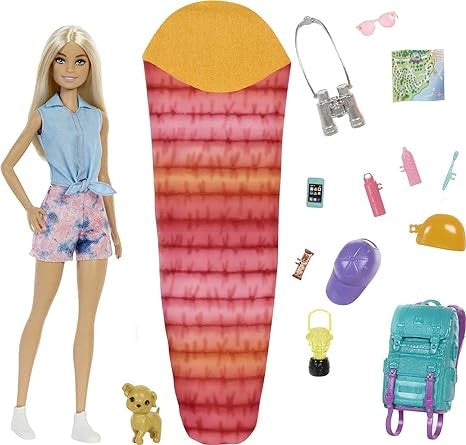 باربي دمية واكسسوارات التخييم دمية مع اكسسوارات Barbie