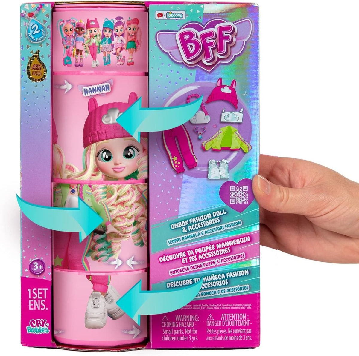 كراي بيبيز دمية هانا دمية مع اكسسوارات CRY Babies