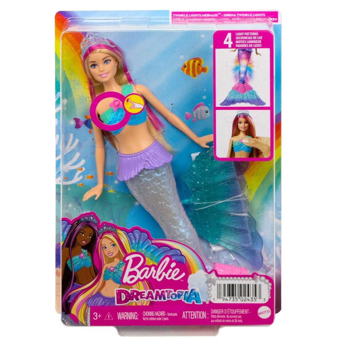 بابي دمية حورية البحر توينكل لايتس دريمتوبيا مضيئة دمى الشخصيات Barbie