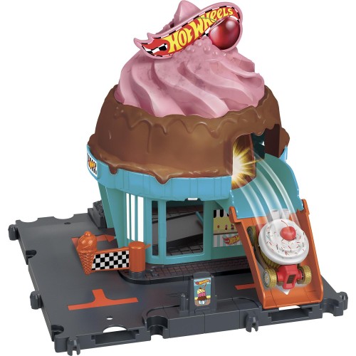 هوت ويلز متجر آيس كريم مركبات مع مسار HotWheels