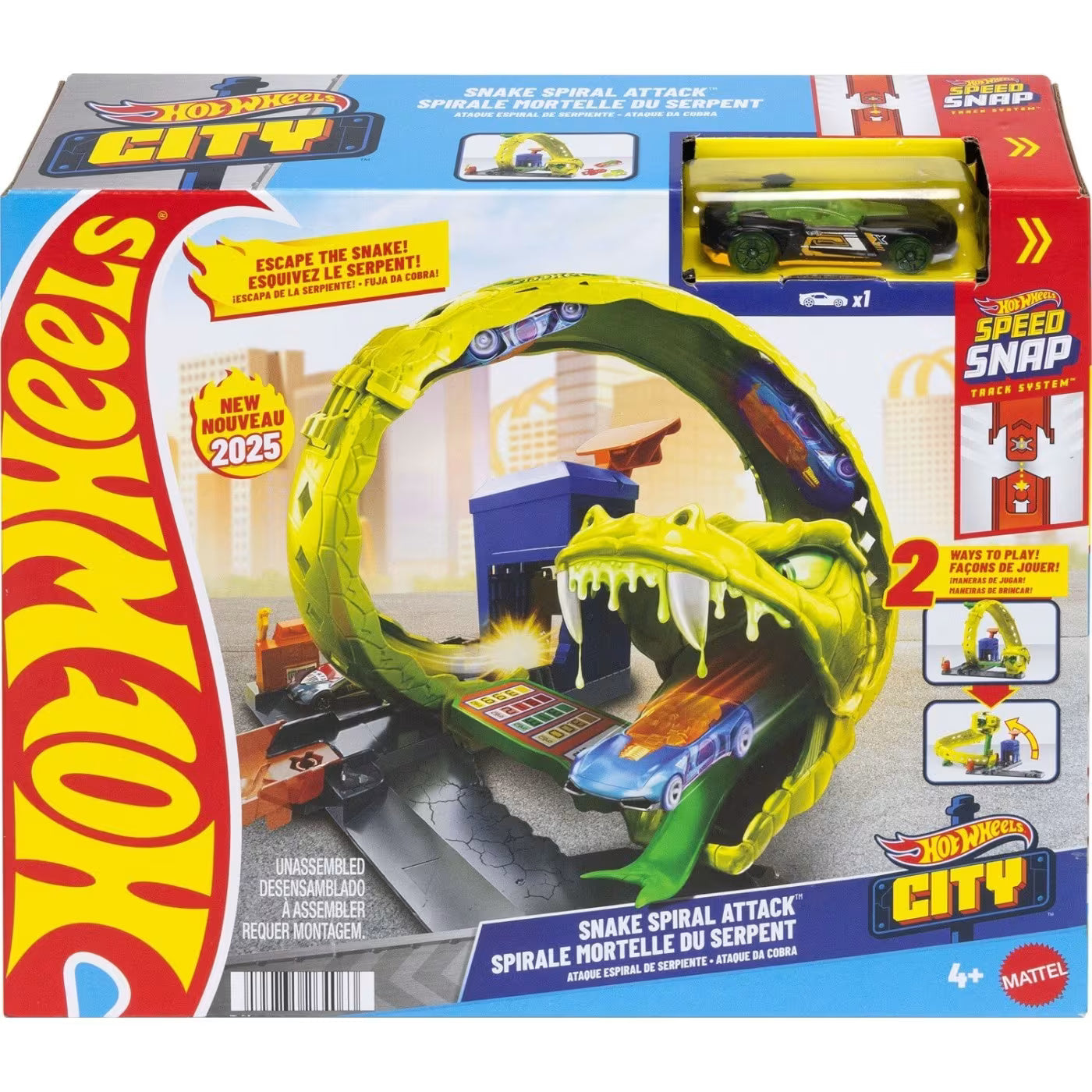 هوت ويلز محطة وقود الأفعى مركبات مع مسار HotWheels