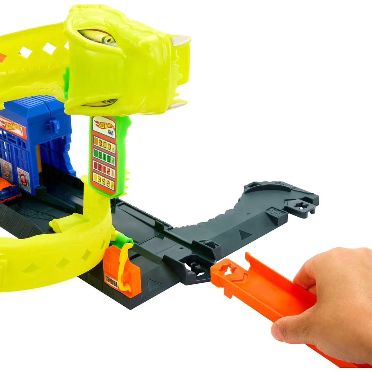 هوت ويلز محطة وقود الأفعى مركبات مع مسار HotWheels