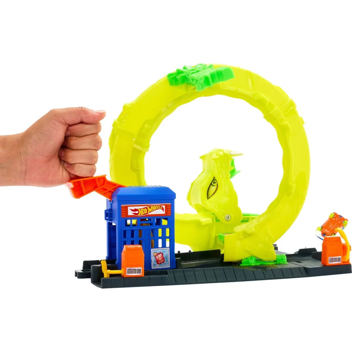 هوت ويلز محطة وقود الأفعى مركبات مع مسار HotWheels