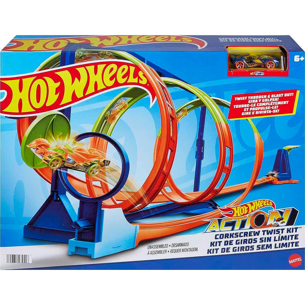 هوت ويلز مسارات ثلاثية الحلقات مع سيارة مركبات مع مسار HotWheels