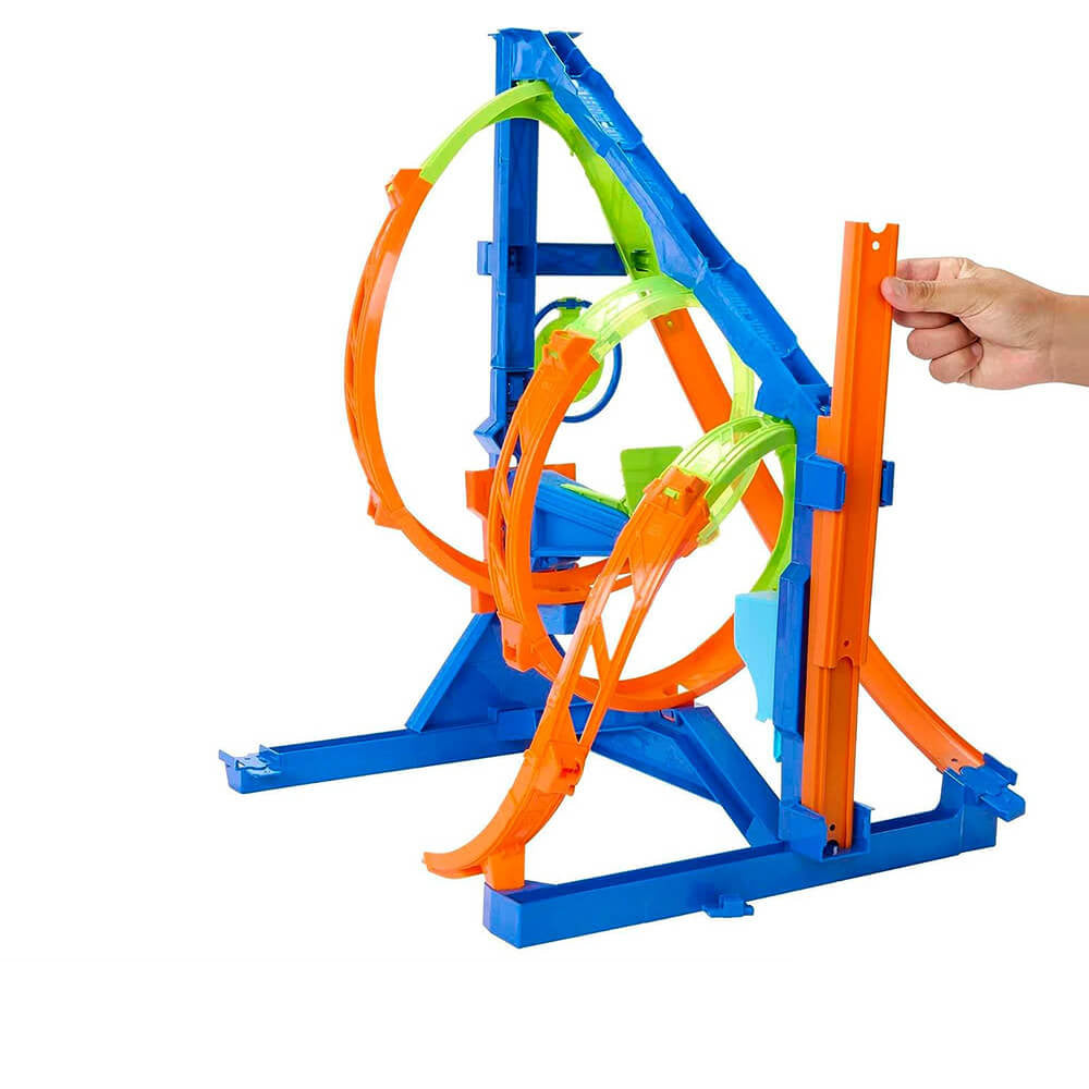 هوت ويلز مسارات ثلاثية الحلقات مع سيارة مركبات مع مسار HotWheels