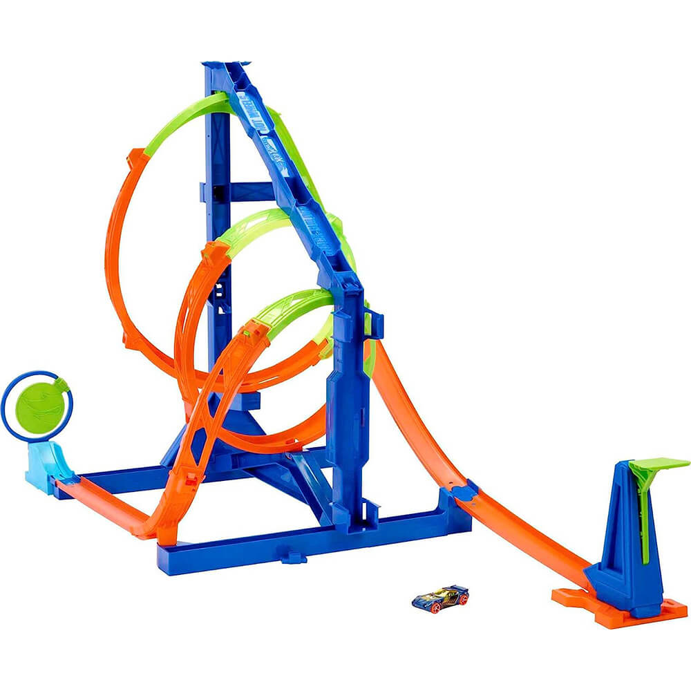هوت ويلز مسارات ثلاثية الحلقات مع سيارة مركبات مع مسار HotWheels
