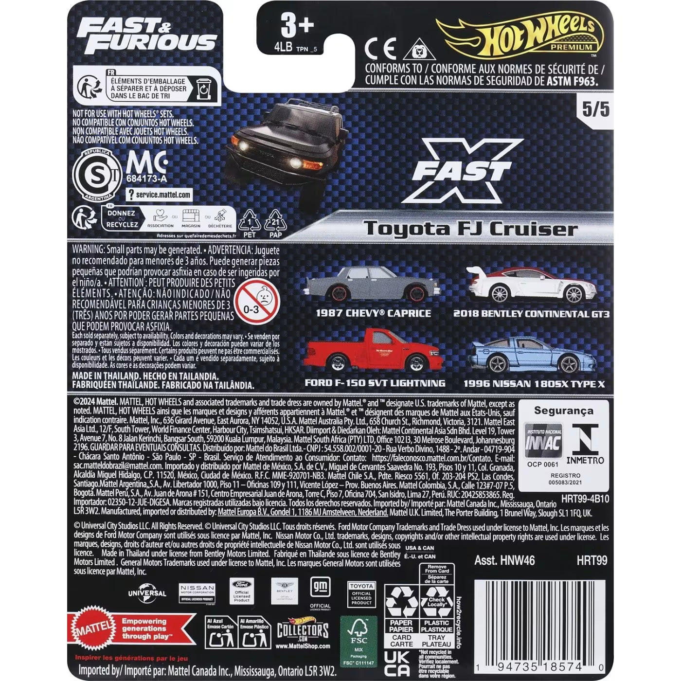 هوت ويلز سيارة تويوتا إف جيه كروزر سيارات داي كاست HotWheels