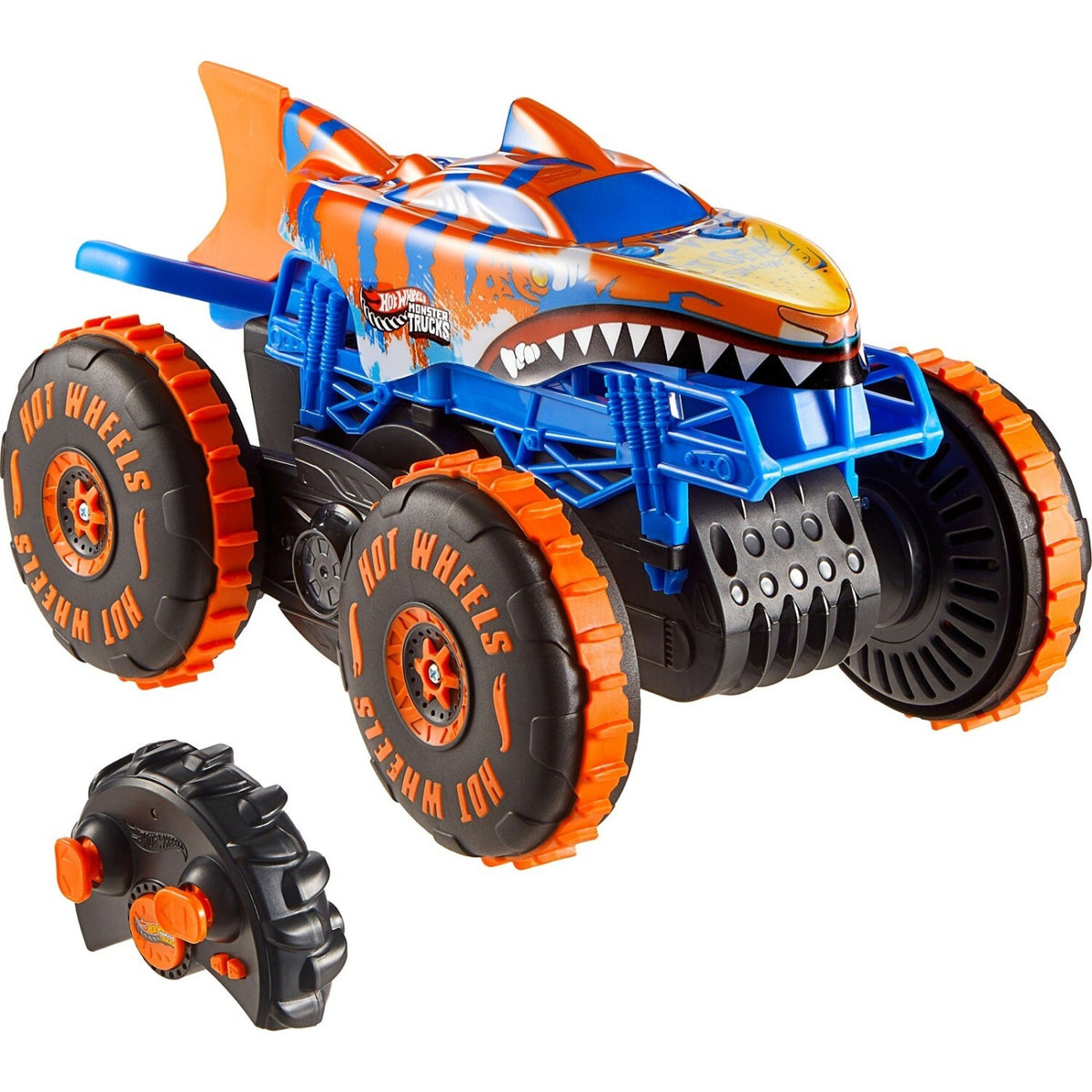 هوت ويلز سيارة مونستر تراك تايجر شارك تعمل بالتحكم عن بعد السيارات ريموت كنترول HotWheels
