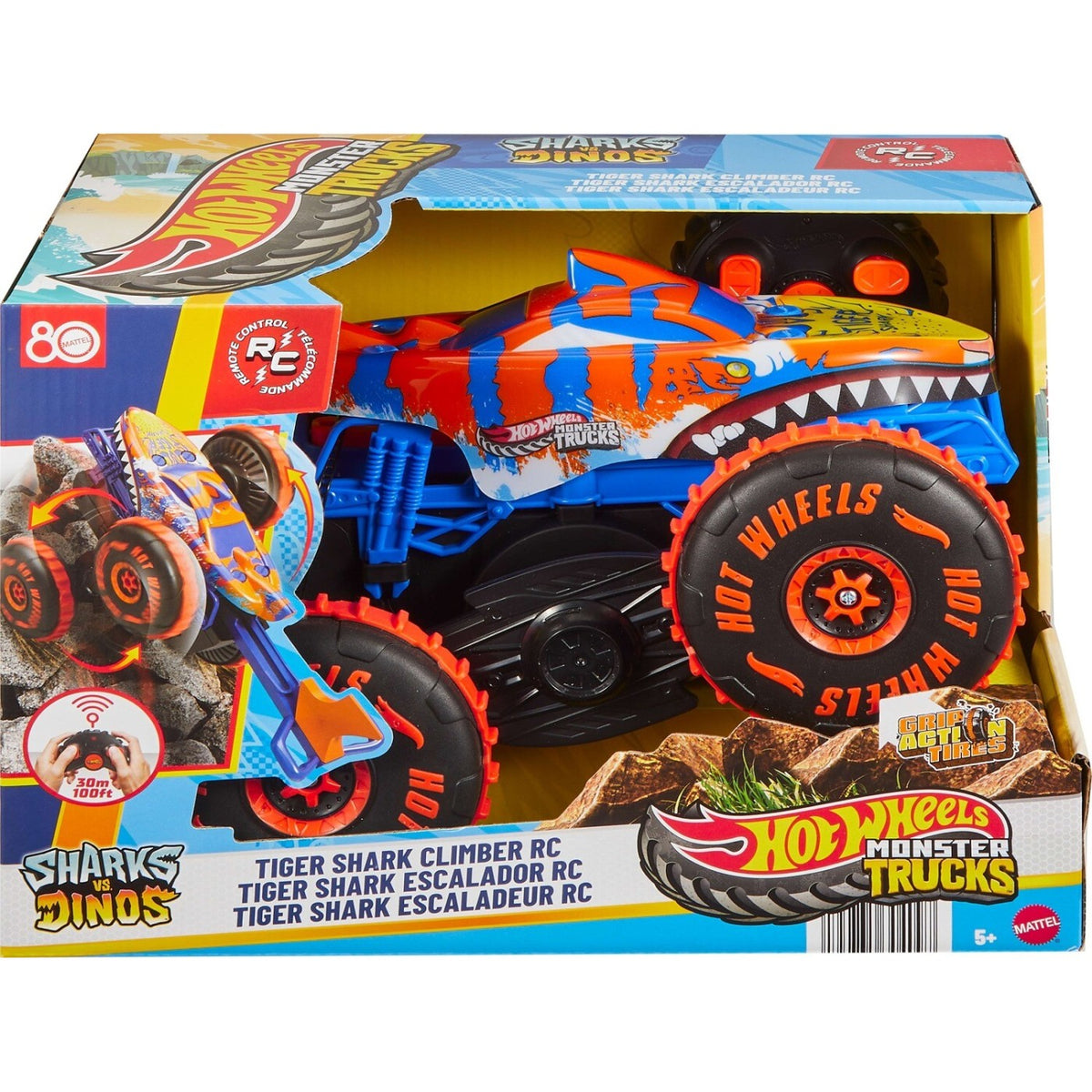هوت ويلز سيارة مونستر تراك تايجر شارك تعمل بالتحكم عن بعد السيارات ريموت كنترول HotWheels