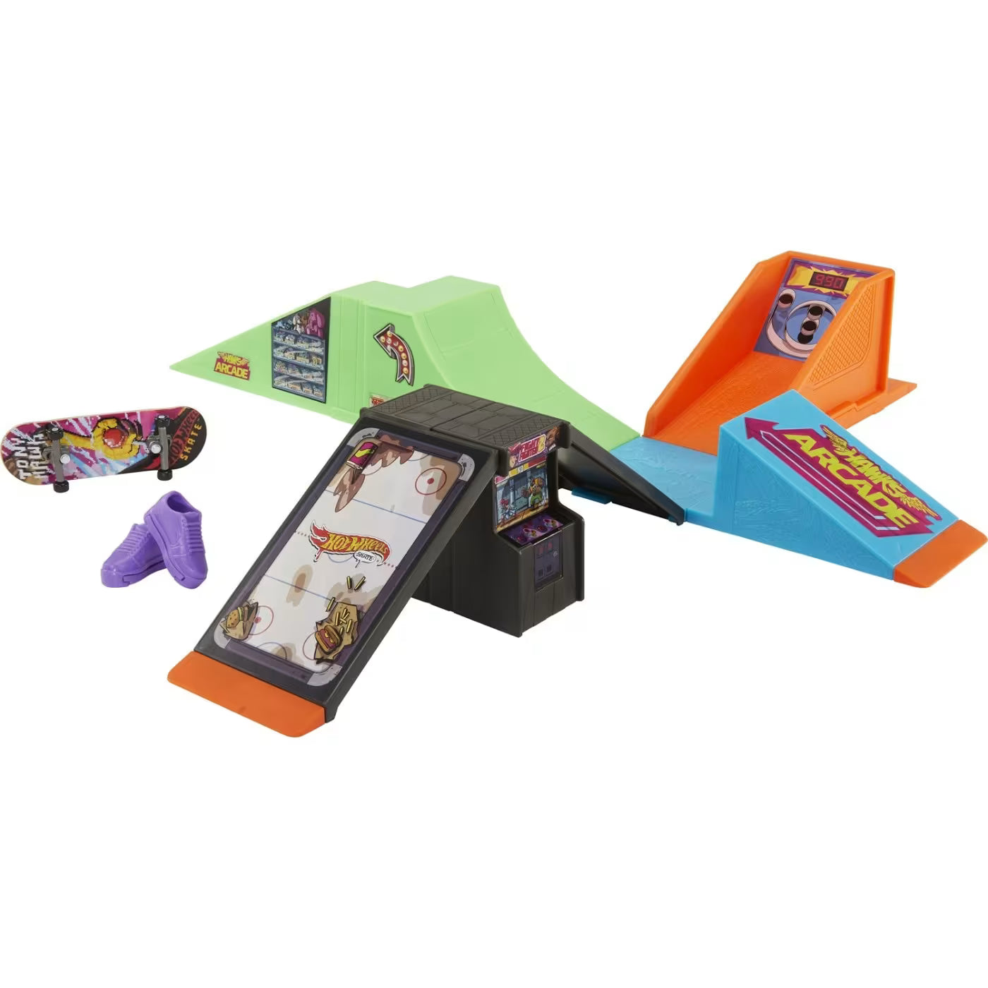 هوت ويلز صالة ألعاب حديقة التزلج مركبات مع مسار HotWheels