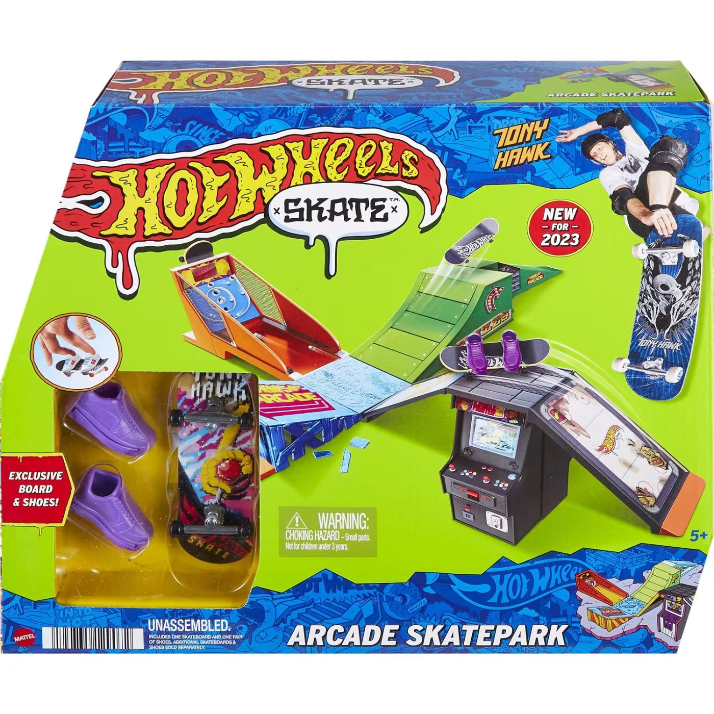 هوت ويلز صالة ألعاب حديقة التزلج مركبات مع مسار HotWheels