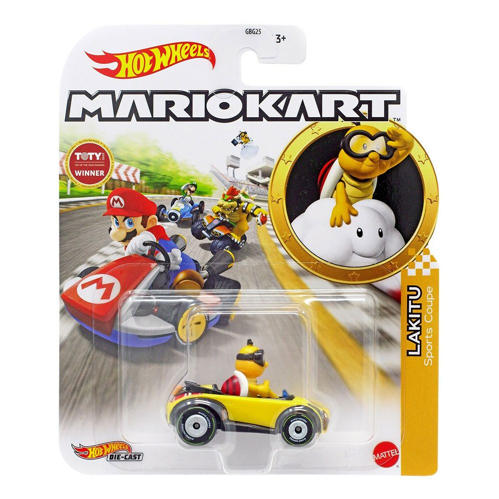 هوت ويلز سيارة ماريو كارت لاكيتو مركبات الأطفال HotWheels